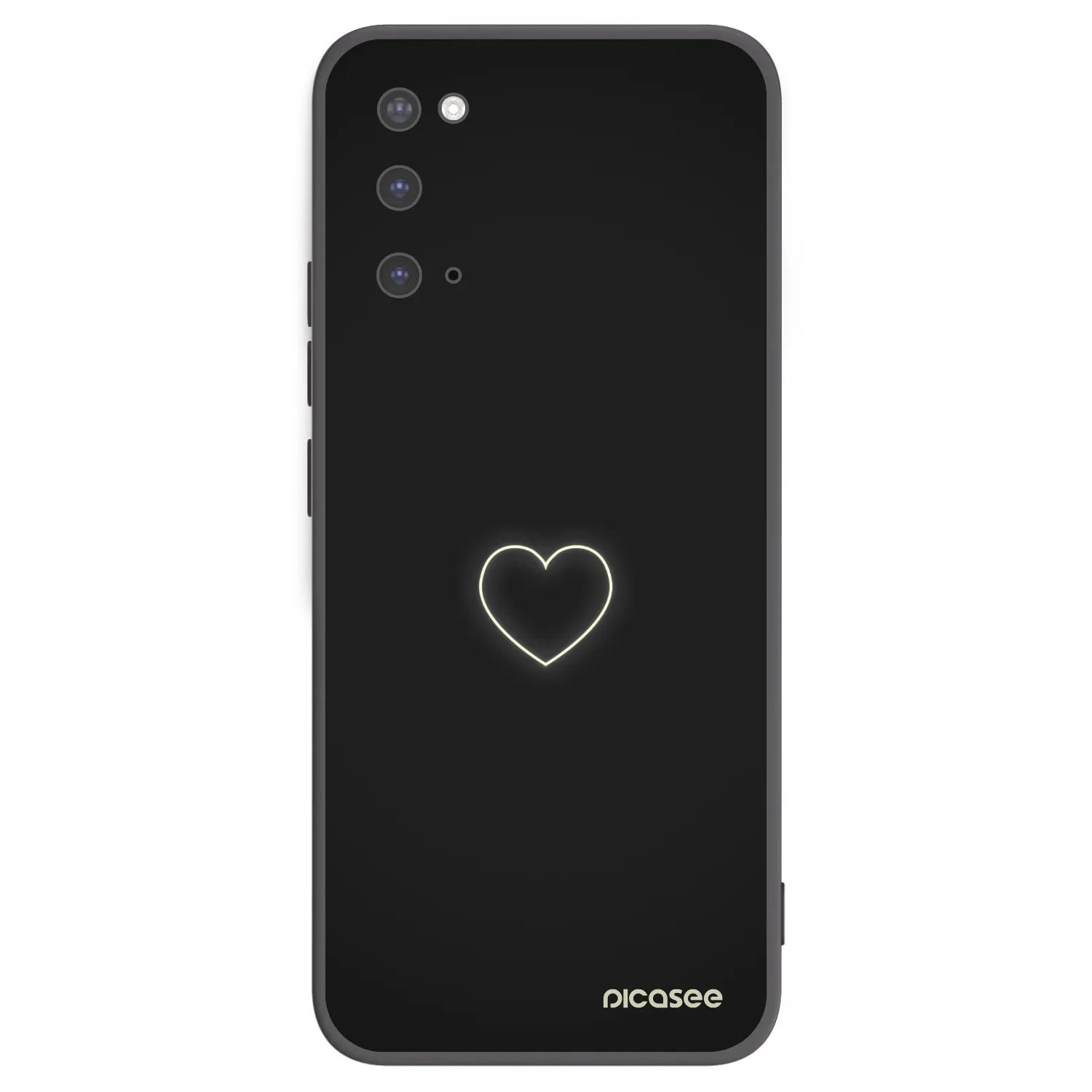 Picasee crna silikonska maskica za Samsung Galaxy S20 G980F - Heart