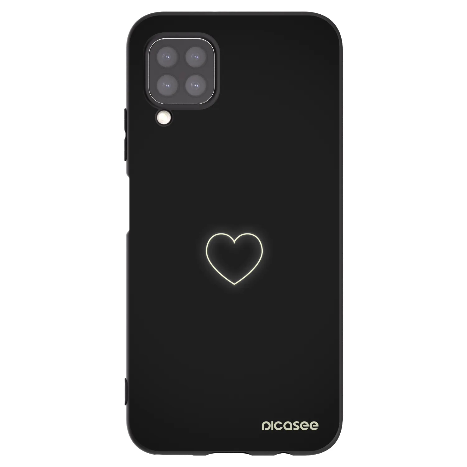 Picasee crna silikonska maskica za Huawei P40 Lite - Heart