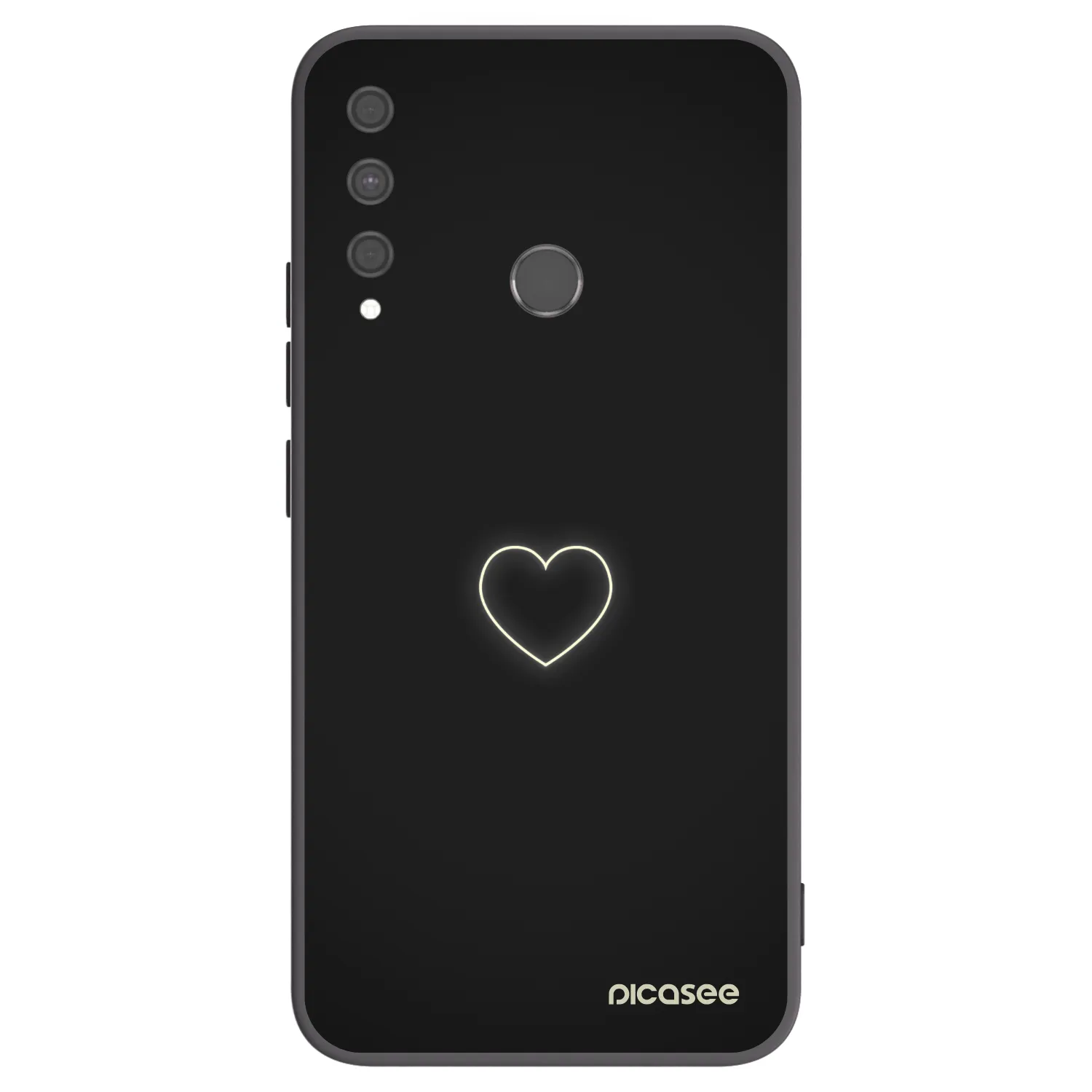 Picasee crna silikonska maskica za Huawei P40 Lite E - Heart