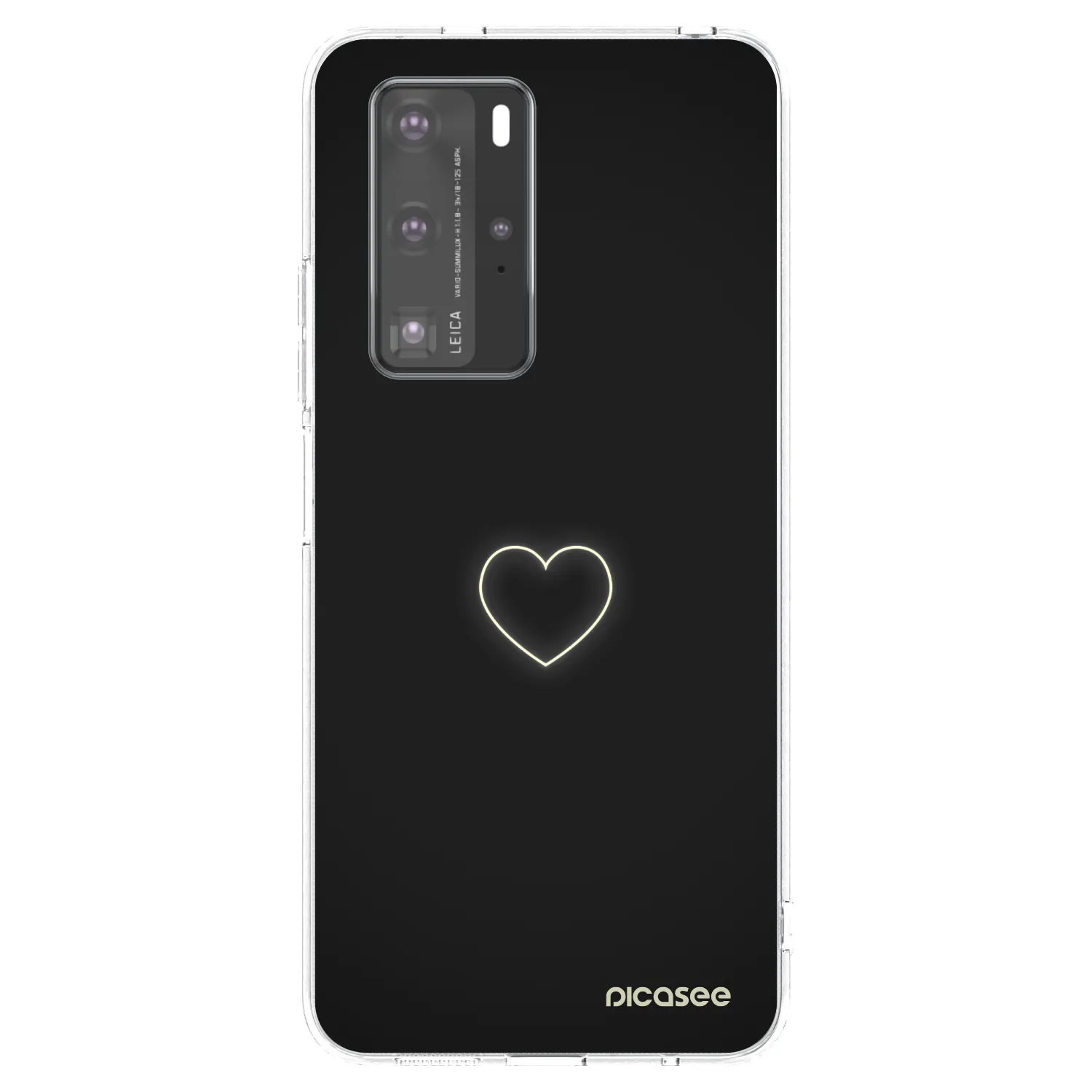 Picasee silikonska prozirna maskica za Huawei P40 Pro - Heart