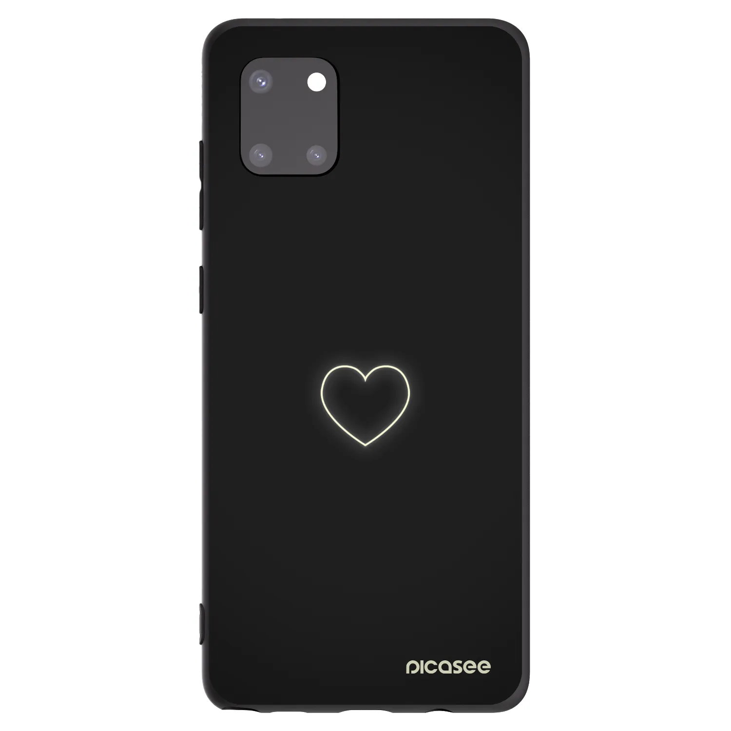 Picasee crna silikonska maskica za Samsung Galaxy Note 10 Lite N770F - Heart
