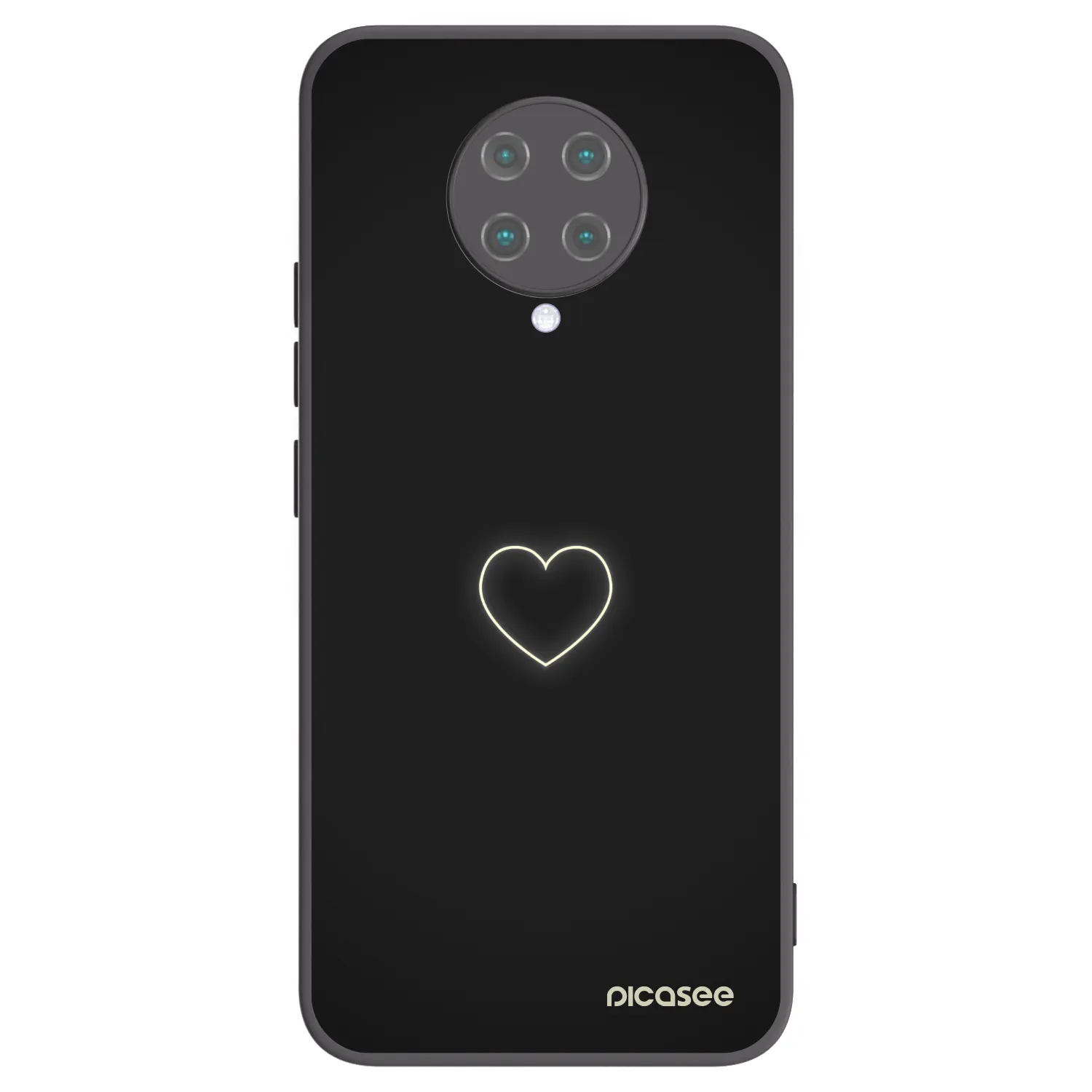 Picasee crna silikonska maskica za Xiaomi Poco F2 Pro - Heart