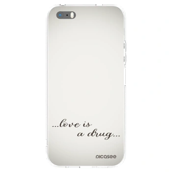 Picasee silikonska prozirna maskica za Apple iPhone 5/5S/SE - Love is a drug