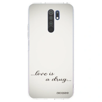 Picasee silikonska prozirna maskica za Xiaomi Redmi 9 - Love is a drug