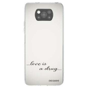 Picasee crna silikonska maskica za Xiaomi Poco X3 - Love is a drug