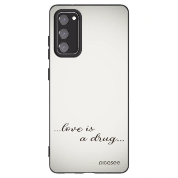 Picasee crna silikonska maskica za Samsung Galaxy S20 FE - Love is a drug