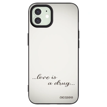 Picasee crna silikonska maskica za Apple iPhone 12 - Love is a drug
