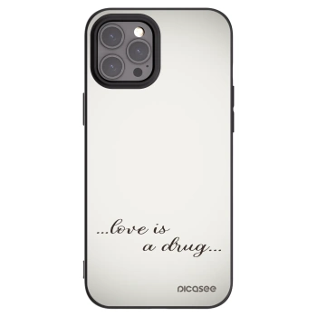 Picasee crna silikonska maskica za Apple iPhone 12 Pro Max - Love is a drug