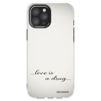 Picasee silikonska prozirna maskica za Apple iPhone 12 Pro Max - Love is a drug