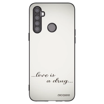 Picasee crna silikonska maskica za Realme 6i - Love is a drug
