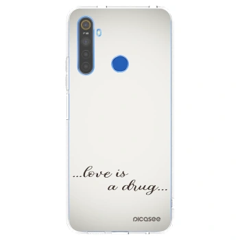 Picasee silikonska prozirna maskica za Realme 5 - Love is a drug