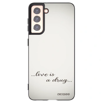 Picasee crna silikonska maskica za Samsung Galaxy S21 5G G991B - Love is a drug