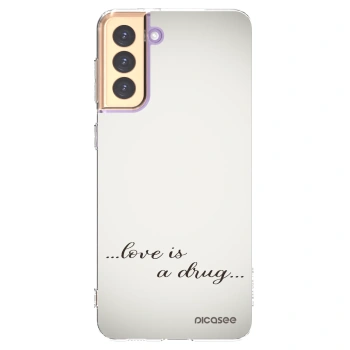 Picasee silikonska prozirna maskica za Samsung Galaxy S21+ 5G G996F - Love is a drug