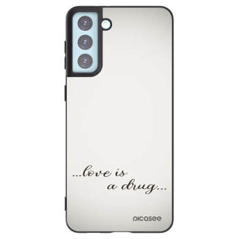 Picasee crna silikonska maskica za Samsung Galaxy S21+ 5G G996F - Love is a drug