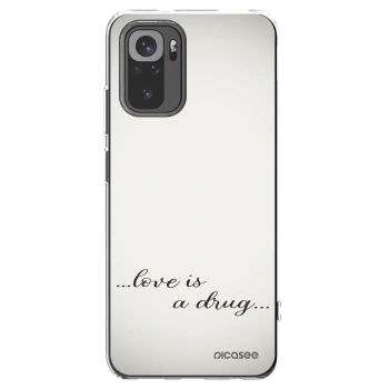 Picasee silikonska prozirna maskica za Xiaomi Redmi Note 10 - Love is a drug