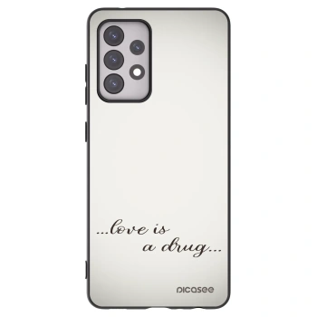 Picasee crna silikonska maskica za Samsung Galaxy A52 5G A525F - Love is a drug