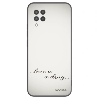 Picasee crna silikonska maskica za Samsung Galaxy A42 A426B - Love is a drug