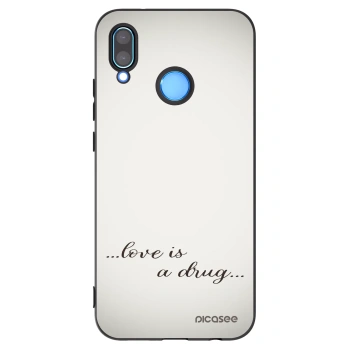Picasee crna silikonska maskica za Huawei P20 Lite - Love is a drug