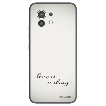 Picasee crna silikonska maskica za Xiaomi Mi 11 - Love is a drug