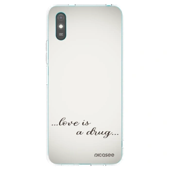 Picasee silikonska prozirna maskica za Xiaomi Redmi 9AT - Love is a drug