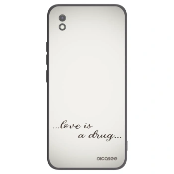 Picasee crna silikonska maskica za Xiaomi Redmi 9AT - Love is a drug