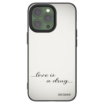 Picasee crna silikonska maskica za Apple iPhone 13 Pro - Love is a drug
