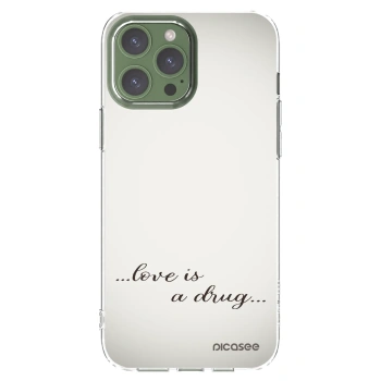 Picasee silikonska prozirna maskica za Apple iPhone 13 Pro Max - Love is a drug