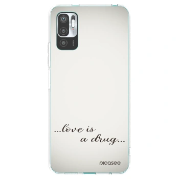 Picasee silikonska prozirna maskica za Xiaomi Redmi Note 10 5G - Love is a drug