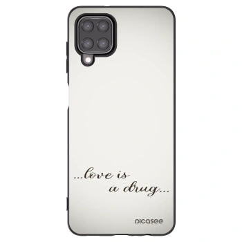 Picasee crna silikonska maskica za Samsung Galaxy M12 M127F - Love is a drug