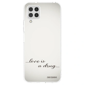 Picasee silikonska prozirna maskica za Samsung Galaxy A22 A225F 4G - Love is a drug
