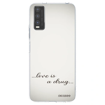 Picasee silikonska prozirna maskica za Vivo Y20s - Love is a drug