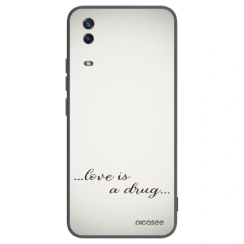 Picasee crna silikonska maskica za Vivo Y11s - Love is a drug
