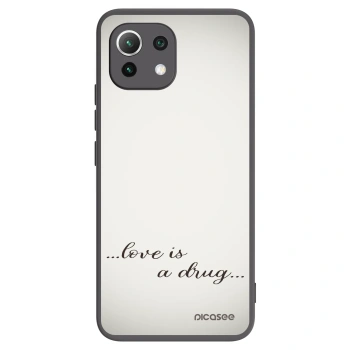Picasee crna silikonska maskica za Xiaomi 11 Lite 5G NE - Love is a drug