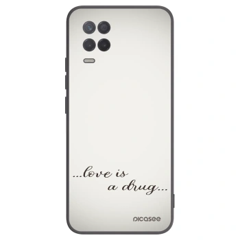 Picasee crna silikonska maskica za Realme 8 5G - Love is a drug
