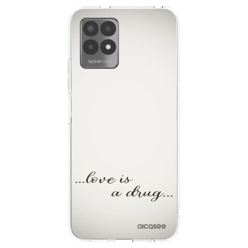 Picasee silikonska prozirna maskica za Realme 8i - Love is a drug