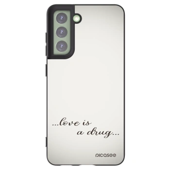 Picasee crna silikonska maskica za Samsung Galaxy S21 FE 5G - Love is a drug