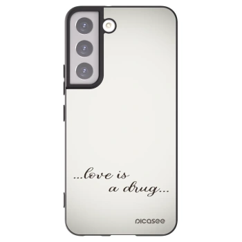 Picasee crna silikonska maskica za Samsung Galaxy S22 5G - Love is a drug
