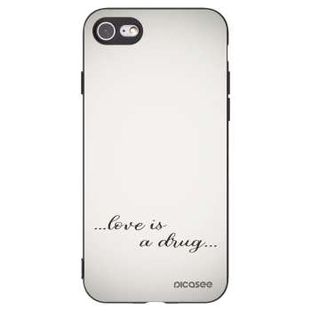 Picasee crna silikonska maskica za Apple iPhone SE 2022 - Love is a drug