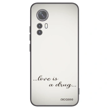 Picasee crna silikonska maskica za Xiaomi 12 - Love is a drug
