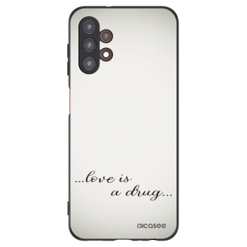 Picasee crna silikonska maskica za Samsung Galaxy A13 4G A135 - Love is a drug