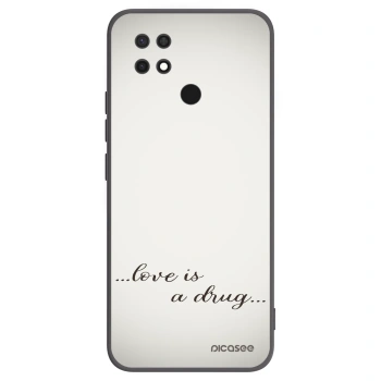 Picasee crna silikonska maskica za Xiaomi Redmi 10C - Love is a drug