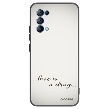 Picasee crna silikonska maskica za OPPO Reno 5 5G - Love is a drug