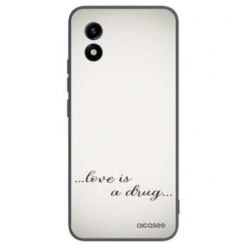 Picasee crna silikonska maskica za Vivo Y01 - Love is a drug