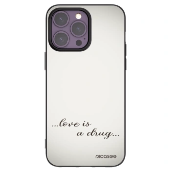 Picasee crna silikonska maskica za Apple iPhone 14 Pro Max - Love is a drug