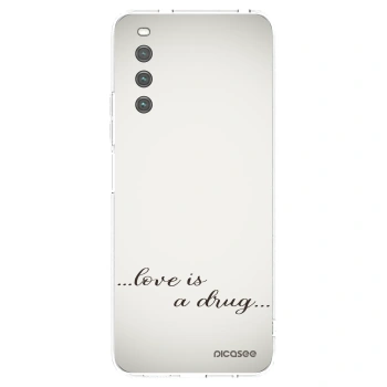 Picasee silikonska prozirna maskica za Sony Xperia 10 IV 5G - Love is a drug