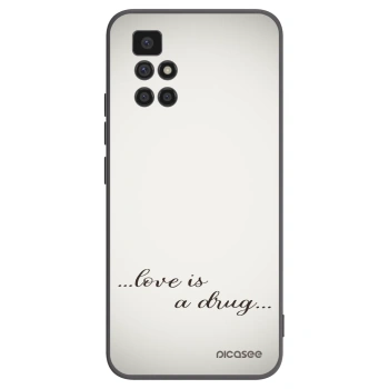 Picasee crna silikonska maskica za Xiaomi Redmi 10 (2022) - Love is a drug