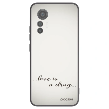 Picasee crna silikonska maskica za Xiaomi 12 Lite - Love is a drug