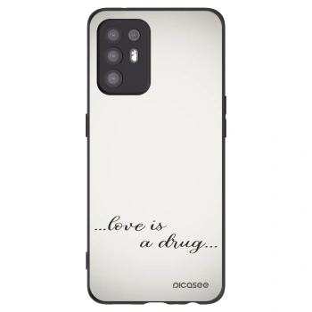 Picasee crna silikonska maskica za OPPO A94 5G - Love is a drug