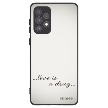 Picasee crna silikonska maskica za Samsung Galaxy A73 5G - Love is a drug