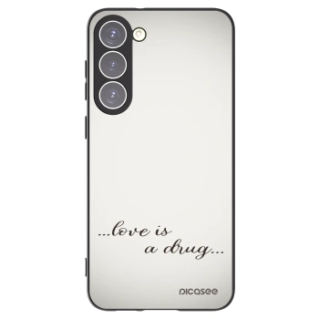 Picasee crna silikonska maskica za Samsung Galaxy S23+ 5G - Love is a drug